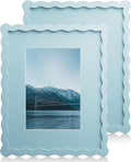 8X10 Wavy Picture Frame With Mat by Unknown