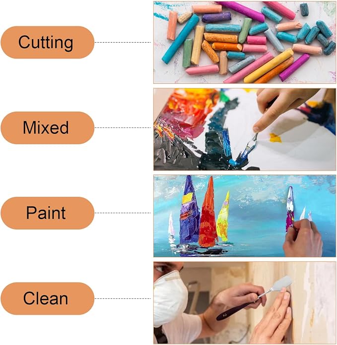 29 Pcs Palette Knife Set, Stainless Steel Palette Knife - Image 5