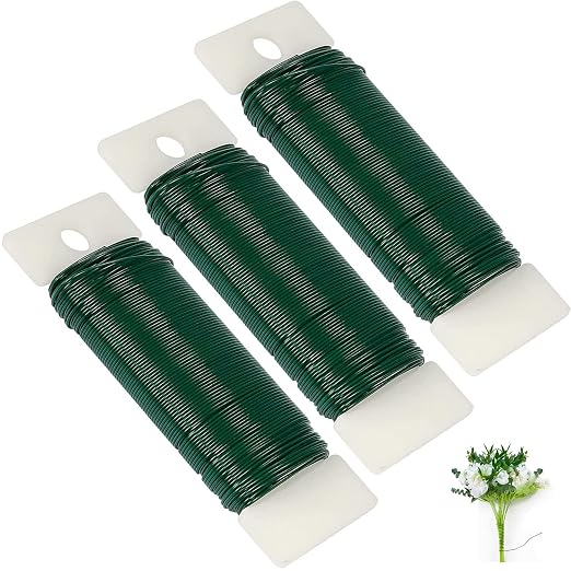 Green Floral Wire 22 Gauge by Zeanla