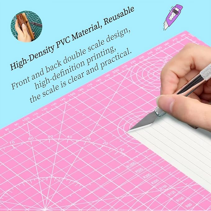 A5 Self-Healing Cutting Mat, Small Cutting Mat, Professional Double Sided - Image 4