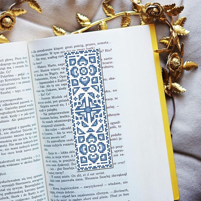 FREEBLOSS 6 Set Bohemian Pattern Cross Stitch Bookmark Kit Stamped Cross Stitch - Image 5