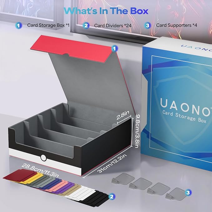 UAONO Trading Card Storage Box, Holds 2400 Sleeved Cards - Image 7