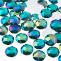 John Bead 200 Pieces 16mm, Turquoise AB, Acrylic Round Flat Back Rhinestones by JohnBead