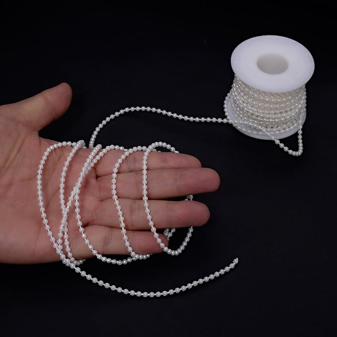 3mm Millet Beads Crafts Faux Pearl Beads Garland Pearl Bead Roll Strand of - Image 4