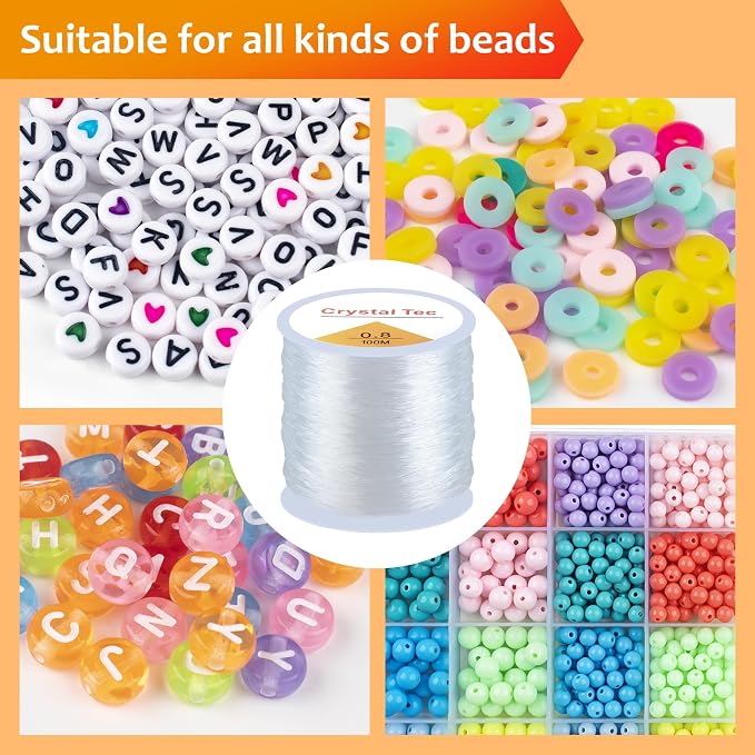 0.8mm Stretchy Elastic String, 100m Crystal Elastic Cord - Image 3