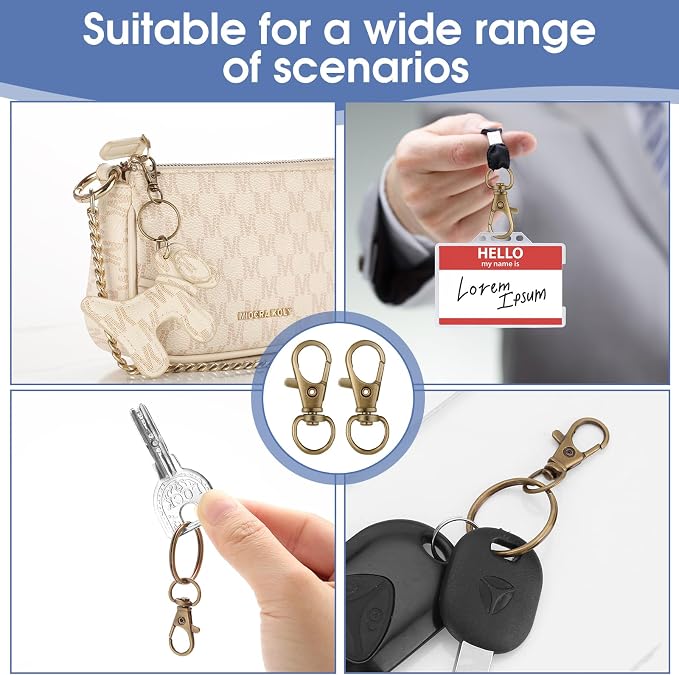 50 PCS in 25 Sets, Metal Swivel Lobster Claw Clasps, Keychain Clasp - Image 6