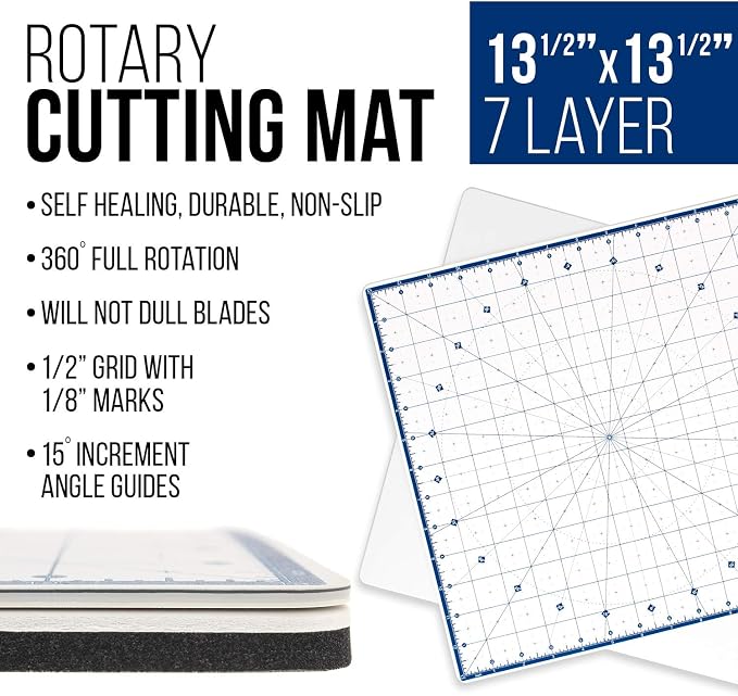 U.S. Art Supply 14" x 14" Self-Healing Cutting Mat 7-Ply - Image 2