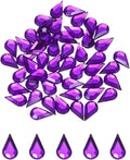 MECCANIXITY 50PCS Flat Back Acrylic Teardrop Gems 6x10mm Artificial Rhinestones by MECCANIXITY