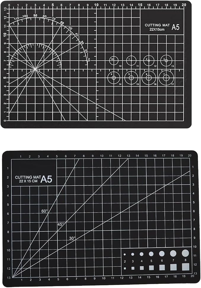A5 Self-Healing Cutting Mat, Small Cutting Mat, Professional Double Sided by Wonafa