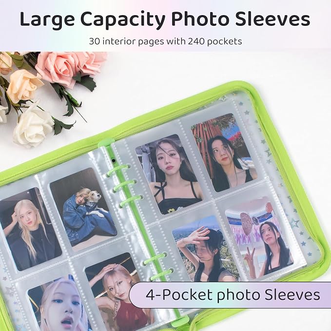 A5 Photocard Binder with 25 Pake 4-Pocket Pages, 6 Ring Photocard Holder - Image 3
