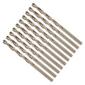 Drill Bit, #29 Cutting Diameter, 4341 HSS Gold Finish 135° Cutting Angle Number Jobber Bits - (Applications: for Drilling Soft Metal Plastic Wood), 10-Pieces