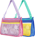 qiipii 2 Pack Beach Mesh Bag Shell Collecting Bag Beach Sand Toy Bags by qiipii