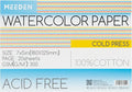 MEEDEN Watercolor Paper Block, 100% Cotton Watercolor Paper Pad of 20 Sheets by MEEDEN