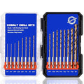 Hex Shank Cobalt Drill Bit Set 16Pcs 1/16"-3/8", M35 HSS Twist Impact Drill Bits for Metal and Hardened Steel, with Indexed Storage Case