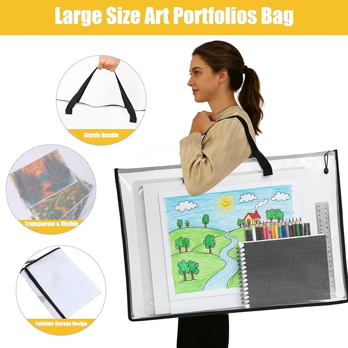 EOOUT 2 Pack 24x36 Inches Art Portfolio Case, Portfolio Folder - Image 3