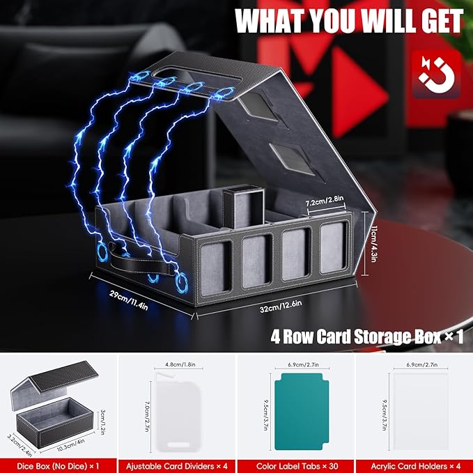 Trading Card Storage Box – 3500+ Magnetic MTG Deck Box - Image 2
