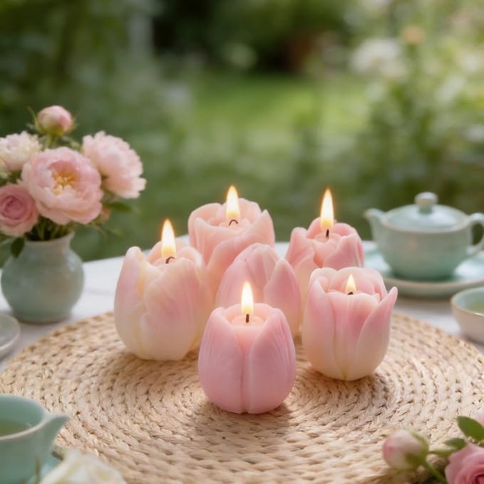 3 PCS Tulip Flower Silicone Molds 3D Floral Candle Mold - Image 7