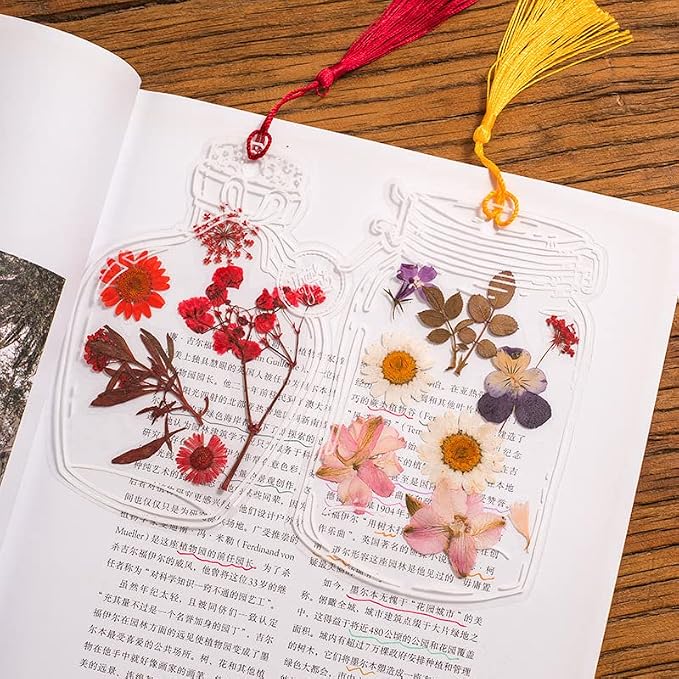 LiveOnce 60pcs DIY Dried Flower Bookmarks - Image 6
