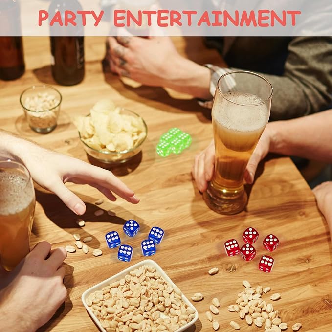 100 Pieces Colored Dice Bulk Set 14 MM 6 Sided Standard Dices - Image 7
