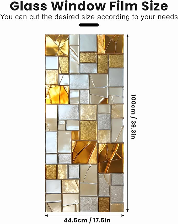 Stained Glass Window Privacy Film Static Cling - Image 2