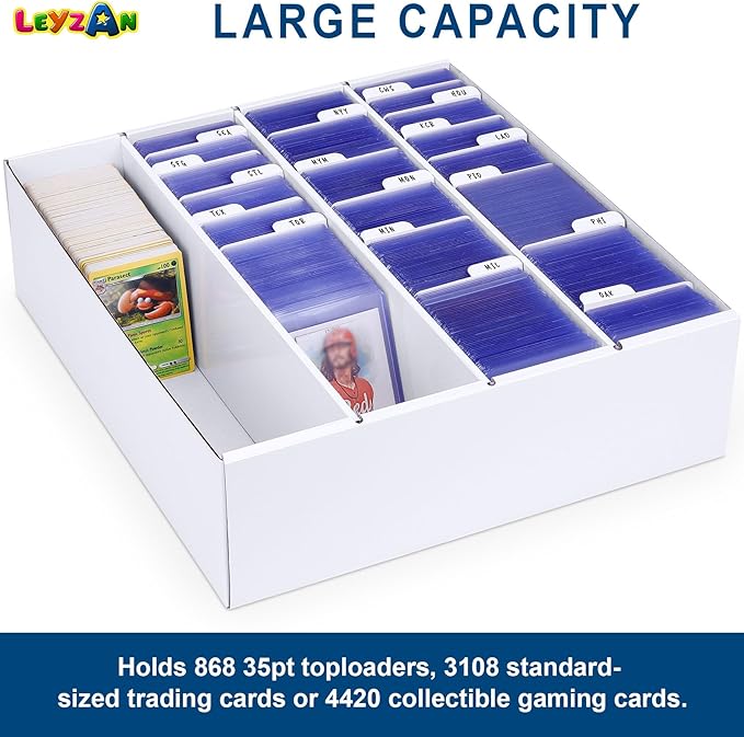 Trading Card Storage Box, 4 Pack 3200 Count Cardboard Storage Box - Image 5