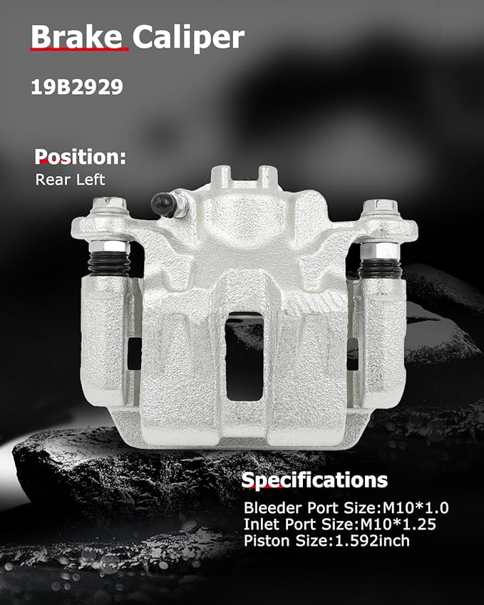 cciyu Rear Left Brake Caliper Assembly w/Bracket 19B2929 2005 2006 2007 2008 2009 2010 For Honda For Odyssey