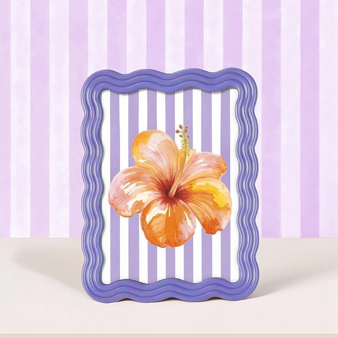 AceOrbit 5 x 7 Colorful Scalloped Picture Frame Scallop Edges Maximalist - Image 4