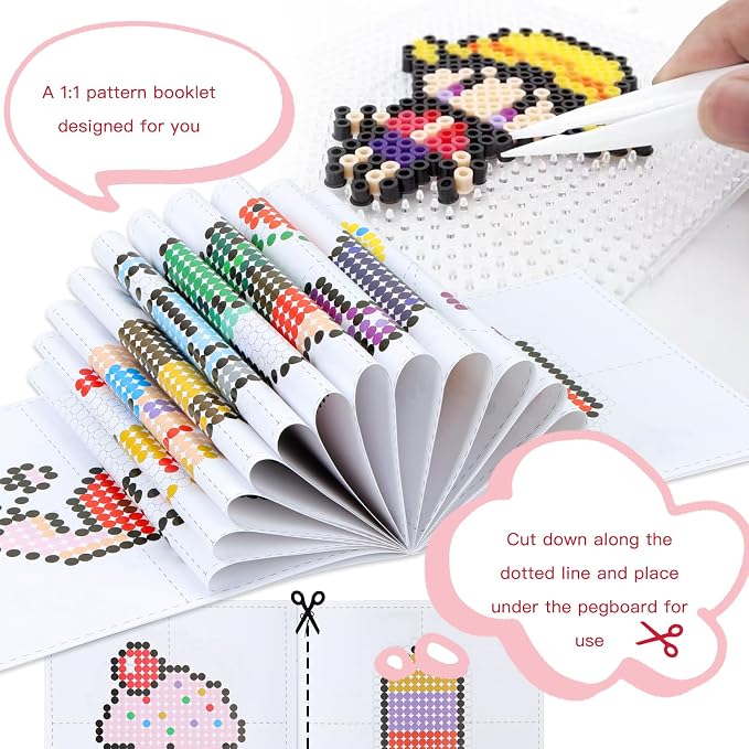 QUEFE Fuse Beads Kit 15000 Pcs 72 Colors 5mm Beads Craft Kit Including Pegboard - Image 4