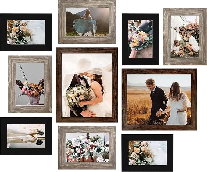 LUCKYLIFE Gallery Wall Frame Set, Picture Frames Collage 10-Pack by LUCKYLIFE