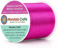 Mandala Crafts 13 Gauge Magenta Anodized Aluminum Craft Wire, 60 FT | Colored by MandalaCrafts