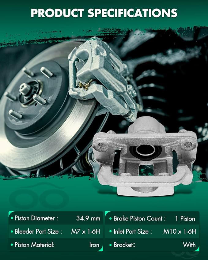 SCITOO Rear Left+Right Brake Calipers With Bracket 19B3437 19B3436 Compatible For Nissan Rogue 2008-2013 For Nissan Rogue Select 2014-2015