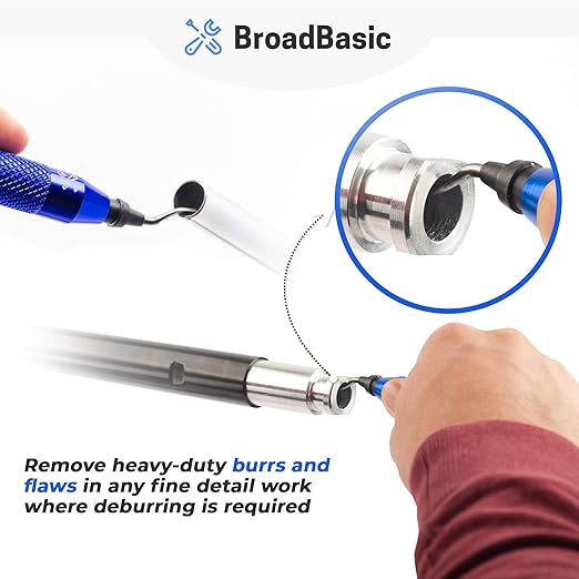 Deburring Tool Kit with 20 High-Speed-Steel Blades | Edge Burr Remove for Metal, PVC Plumbing Pipe, 3D Printing, Plastic, Copper, Resin Art