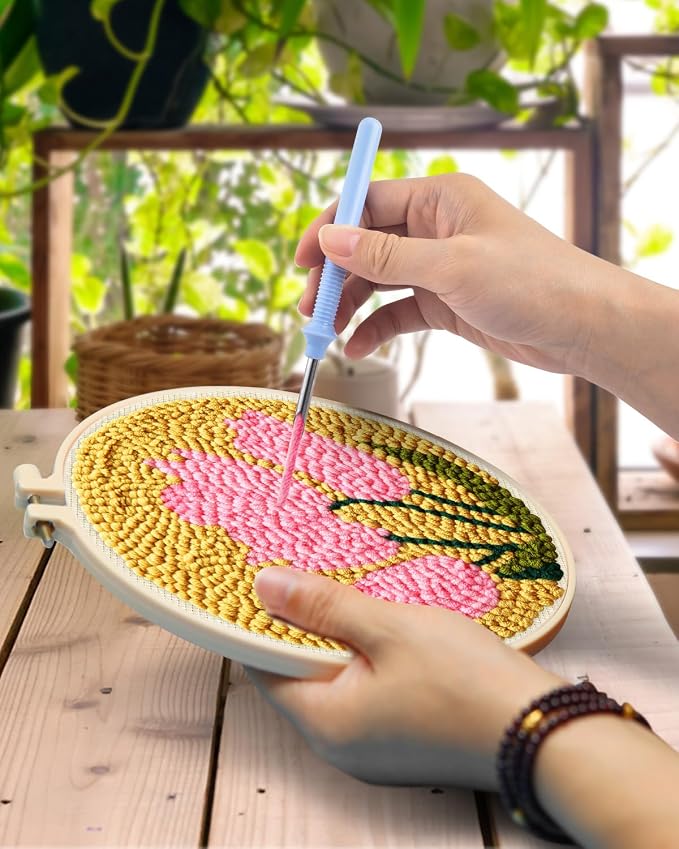 TINDTOP Punch Needle Embroidery Kits, Tulip Punch Needle Kits - Image 4