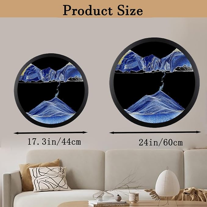 PROEATS Moving Sand Art, Wall Art Deep Sea Sandscape Room Decoration, - Image 3
