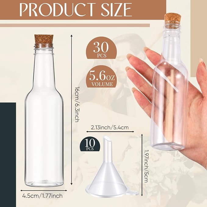 Tanlade 30 Pcs 5.6oz Plastic Sand Art Bottles - Image 2