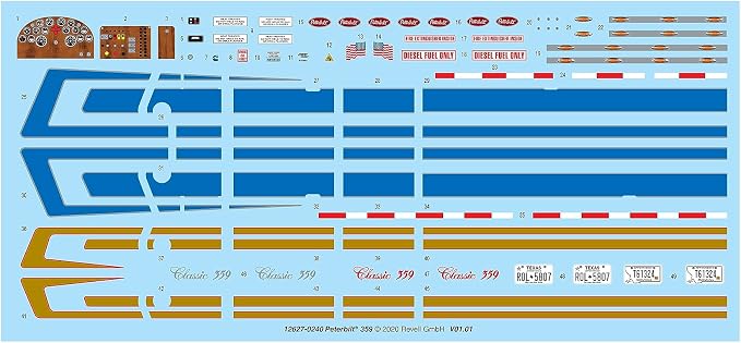 Revell 85-2627 Peterbilt 359 1:25 Scale 302-Piece Skill Level 5 Model Car - Image 7