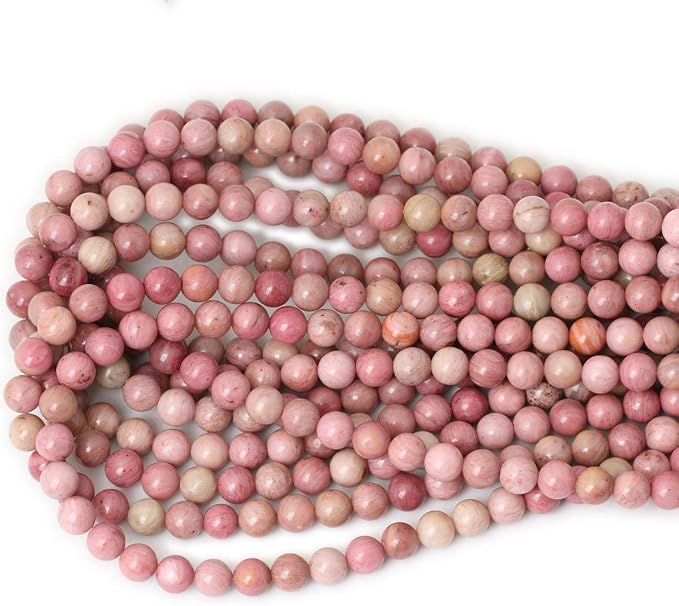 45PCS 8mm Natural Rhodochrosite Gemstone Smooth Round Loose Beads - Image 3