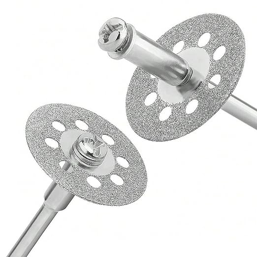 20 pcs Diamond Cutting Wheel Cut Off Discs Coated(22mm) with 4pcs 3mm Mandrel and Screwdriver for Dremel Rotary Tool