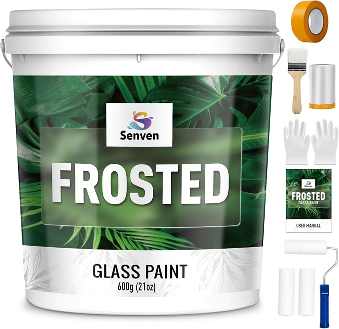 Frosted Glass Paint 21oz Frosted Glass Paint Kit, Waterproof & UV Resistant by Paint