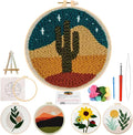 PYHIRRY Punch Needle Kits Adults Beginner Cactus，with Tool, Fabric & Video by PYHIRRY