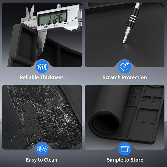 STREBITO Soldering Mat Silicone Work Mat, Heat Resistant 932°F, Magnetic Mat - Image 9
