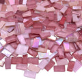 LITMIND Pink Mixed Irregular Glass Mosaic Tiles by LITMIND