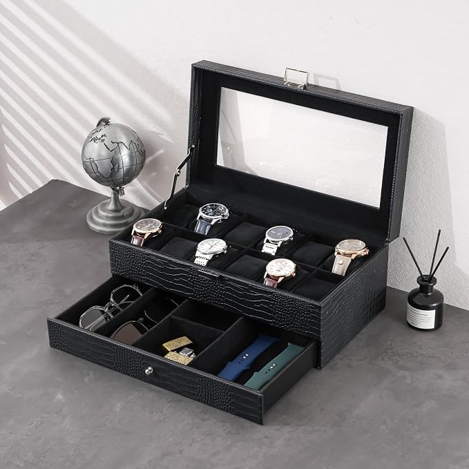 ProCase Watch Box, 12 Slot Mens Watch Case - Image 3