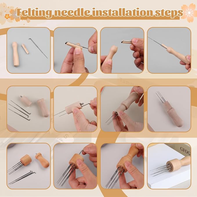 Needle Felting Needles, Needle Felting Supplies, 45 Wool Felting Needles - Image 5