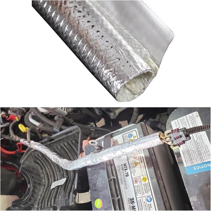 16mm - 5/8" Self Adhesive Aluminum Heat Resistant Sleeve Thermal Shield High by BSTFLEX