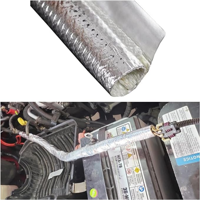 10mm - 3/8" Self-wrap Aluminum Heat Shield Sleeve Thermal Reflective Side Entry by BSTFLEX