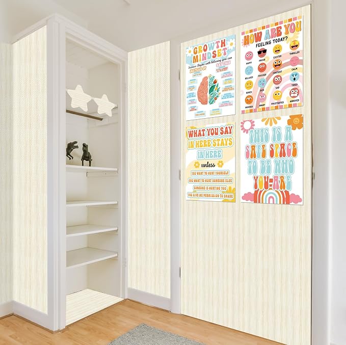 Inkspire Shiplap Bulletin Board Paper Roll, 14.8FTx18.5IN Large Reusable - Image 7