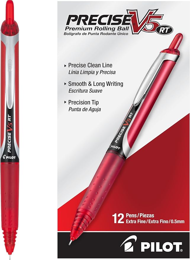 PILOT, Precise V5 RT Refillable & Retractable Rolling Ball Pens, Extra Fine by PilotCorporationofAmerica