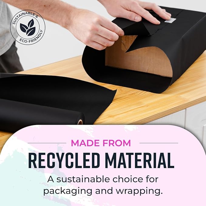 Bryco Goods 36” x 2400” Black Kraft Paper Roll - Image 4
