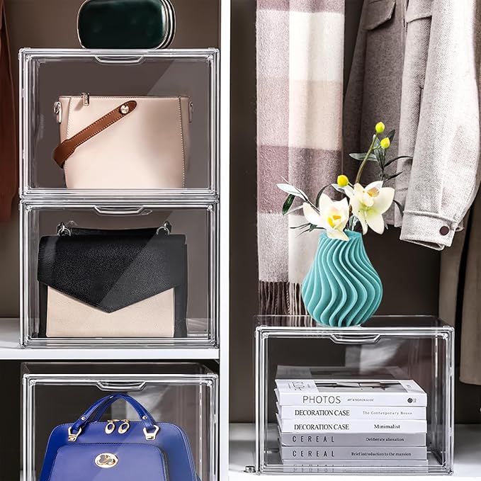 DILIBRA 4 Packs Clear Plastic Handbag Storage Organizer - Image 6